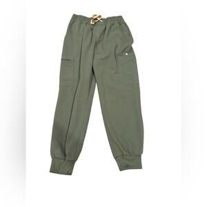 Figs Sage Green Elastic Waist scrub Pants
